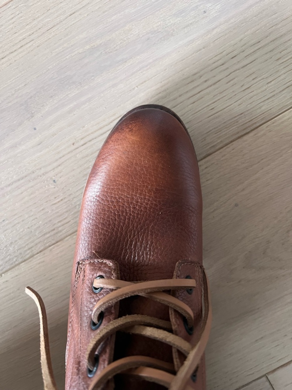 Freebird by Steven Cavalier Lace-Up Leather Ankle Boots in Cognac -Worn Once - Picture 4 of 7